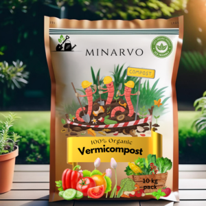 Organic Vermicompost for Plants – 100% Natural Fertilizer for Home Gardens, Lawns & Potted Plants – Enriches Soil, Boosts Growth (10kg)